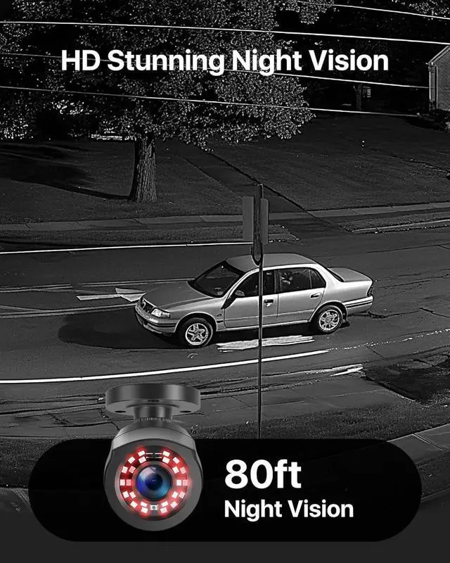 Alt view image 2 of 7 - ZOSI 3K Lite 8CH Security Camera System Outdoor with 1TB Hard Drive,AI Human/Vehicle Detection,Night Vision,H.265+ 8 Channel 5MP Lite Video DVR Recorder,8X 1080P HD 1920TVL Weatherproof CCTV Cameras