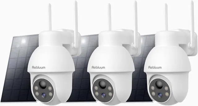 Main image of Security Camera Wireless Outdoor, 2K Solar Security Camera,Battery Powered 360°PTZ Security Camera 3Pack