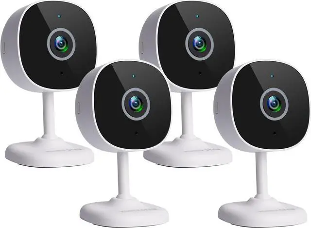 Main image of 1080P Indoor Security Camera, Indoor IP Security Surveillance Camera with Night Vision, Motion Detection, 2-Way Audio, Cloud Service (Pack of 4)