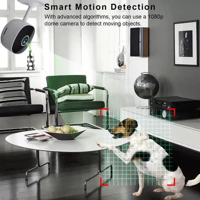 Alt view image 3 of 7 - 1080P Indoor Security Camera, Indoor IP Security Surveillance Camera with Night Vision, Motion Detection, 2-Way Audio, Cloud Service (Pack of 4)