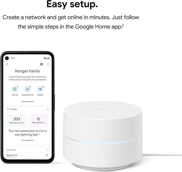 Alt view image 6 of 7 - Google WiFi - AC1200 - Mesh WiFi System - WiFi Router - 3000 Sq Ft Coverage - 2 Pack