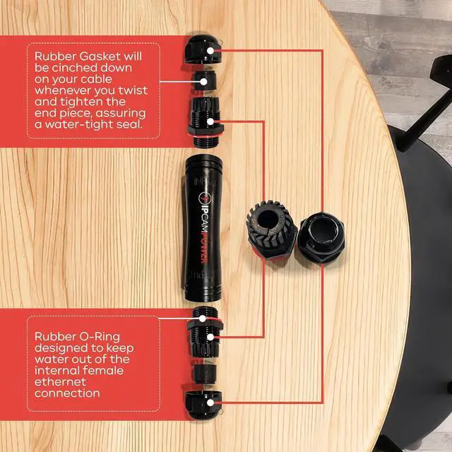Alt view image 3 of 4 - Weatherproof POE Extender for IP Cameras, IP67 Waterproof Ethernet Repeater, Extend CAT5e & CAT6 Cables up to 2624', iEEE 802.3af/at/bt