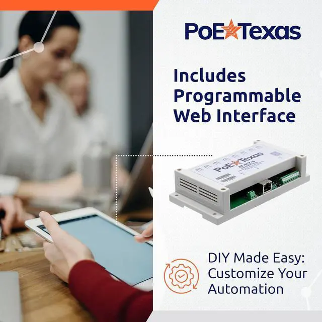 Alt view image 5 of 6 - PoE Texas 8 Channel PoE-Enabled Relay Controller - 8 Channel Output + Input Network PoE Powered Relay Module - DIY Easy to Program Smart Switch - Office and Home Automation Hubs
