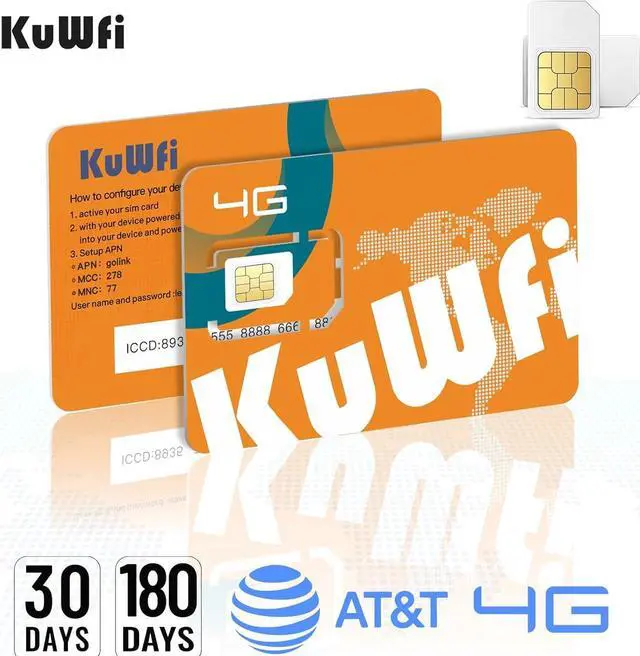 Alt view image 3 of 7 - KuWFi 4G LTE USB Modem Dongle and 2GB Prepaid 4G LTE SIM Card