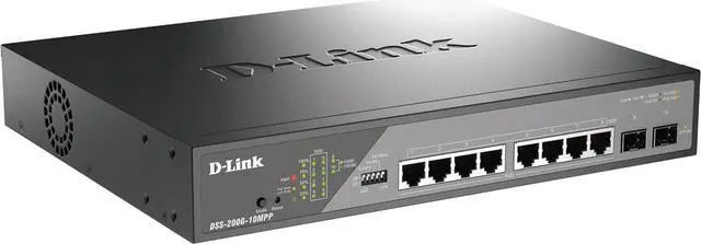 Alt view image 3 of 5 - Dlink DSS-200G-10MPP 10-port Gigabit Smart Managed Perp Surveillance Poe Switch