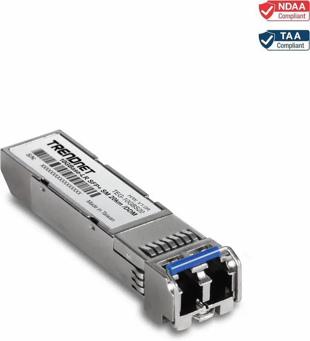 Main image of TRENDnet TEG-10GBS20, SFP+ Single Mode LC Module (20km), Lifetime Protection