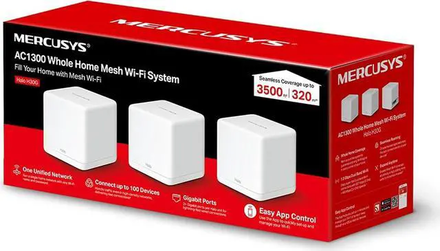 Alt view image 6 of 7 - WiFi Mercusys Mesh Ac1300 3 Kit