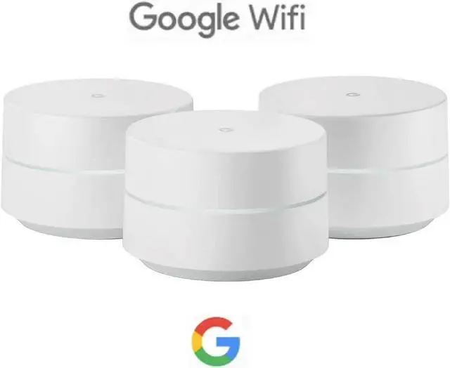 Alt view image 7 of 7 - Google Whole Home Mesh Wi-Fi System (set of 3) [US Version]