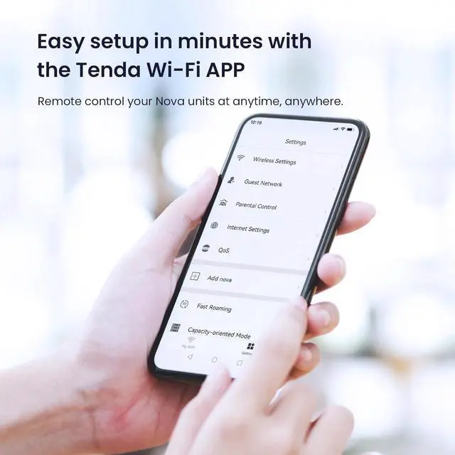 Alt view image 5 of 7 - Tenda Nova Mesh WiFi System MW6 - Covers up to 4-6 Bedroom Houses- AC1200 Whole Home WiFi Mesh System - Gigabit Dual-Band Mesh Network - Replaces Wireless Router and WiFi Extender - 3-Pack
