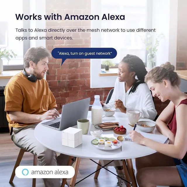 Alt view image 7 of 7 - Tenda Nova Mesh WiFi System MW6 - Covers up to 4-6 Bedroom Houses- AC1200 Whole Home WiFi Mesh System - Gigabit Dual-Band Mesh Network - Replaces Wireless Router and WiFi Extender - 3-Pack