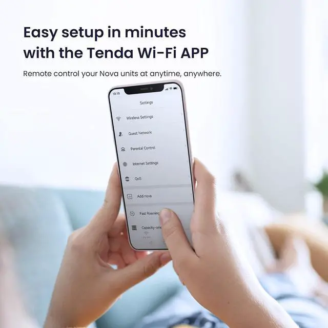 Alt view image 5 of 7 - Tenda Nova Mesh WiFi System - Covers 3000 sq.ft - AC1200 Dual-Band Mesh Network for Home Internet - Parental Control - 3-Pack
