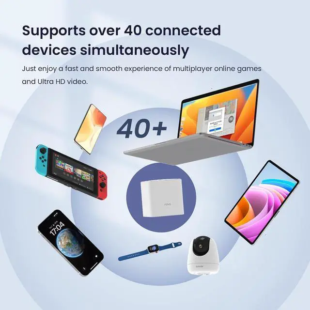 Alt view image 6 of 7 - Tenda Nova Mesh WiFi System - Covers 3000 sq.ft - AC1200 Dual-Band Mesh Network for Home Internet - Parental Control - 3-Pack