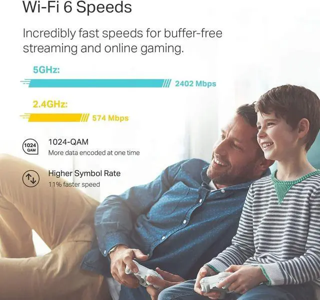 Alt view image 4 of 6 - TP-Link WiFi 6 Mesh WiFi, AX3000 Whole Home Mesh WiFi System (Deco X60) - Covers up to 5000 Sq. Ft., Replaces WiFi Routers and Extenders, Parental Control, 2-pack