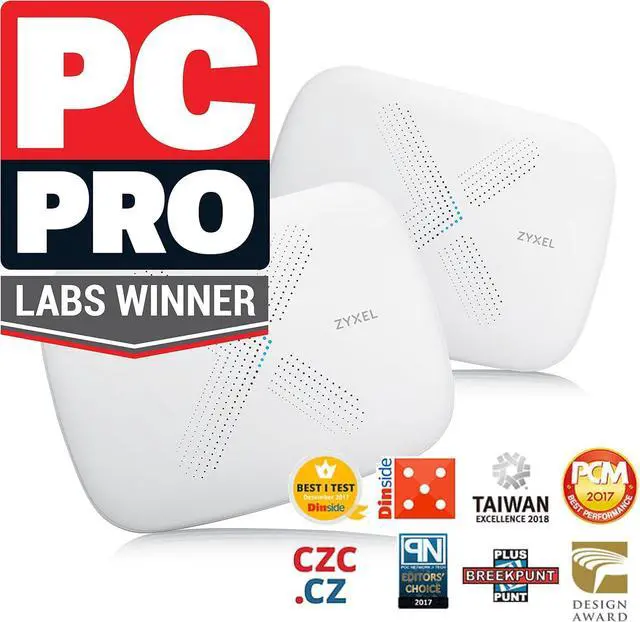Alt view image 3 of 7 - Zyxel Multy X Tri-Band AC3000 Whole Home Wi-Fi Mesh System. Router and Satellite - Pack of 2 [WSQ50]