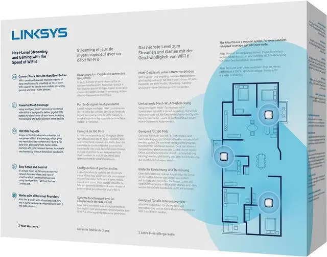 Alt view image 5 of 7 - Linksys MX5502 Atlas Pro 6 Wi-Fi 6 Dual-Band Mesh System (2 Pack)
