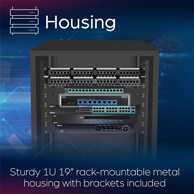 Alt view image 6 of 7 - TRENDnet 8-Port 10G Switch, 8 x 10G RJ-45 Ports, 160Gbps Switching Capacity Rack mountable, 10 Gigabit Network Connections, Lifetime Protection, Black, TEG-S708
