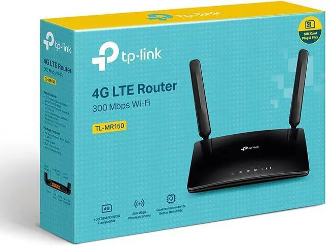 Alt view image 4 of 5 - TP-Link TL-MR150, N300 Mbps 4G/3G SIM Slot, Connectivity up to 32 Devices, No Configuration Required, Support Guest Network and Parental Control, Wireless 4G LTE Router