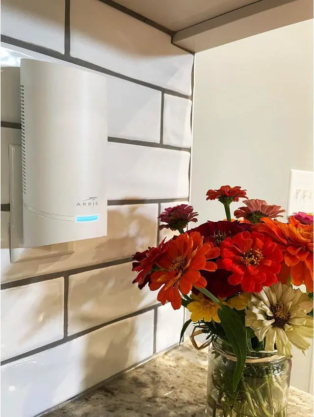 Alt view image 3 of 7 - ARRIS Surfboard mAX W122 Mesh WiFi 6 System, AX6600 Speeds up to 6.6 Gbps, Coverage 5,500 sq ft, Wall-Plug Satellite, Alexa Support