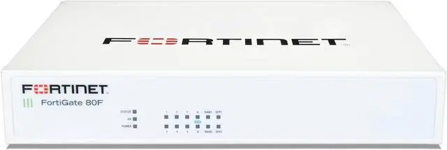 Main image of FortiGate-80F Firewall - 8 GE RJ45 Ports, 2 RJ45/SFP Shared Media WAN Ports, Integrated WiFi-6 (802.11ax) (Appliance Only, No Subscription) (FG-80F)