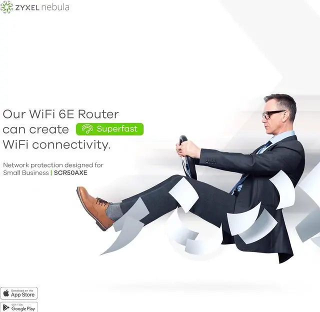 Alt view image 6 of 7 - Zyxel Secure Cloud-Managed Router with AXE5400 Tri-Band WiFi Subscription-Free Network Security, Manageable via Nebula APP/Ideal for Small Office/Small Branch. [SCR 50AXE]