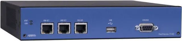Main image of Adtran NetVanta 3140 - Router - Desktop - with Enhanced Feature Pack Software, Black/Blue (4700340F2)