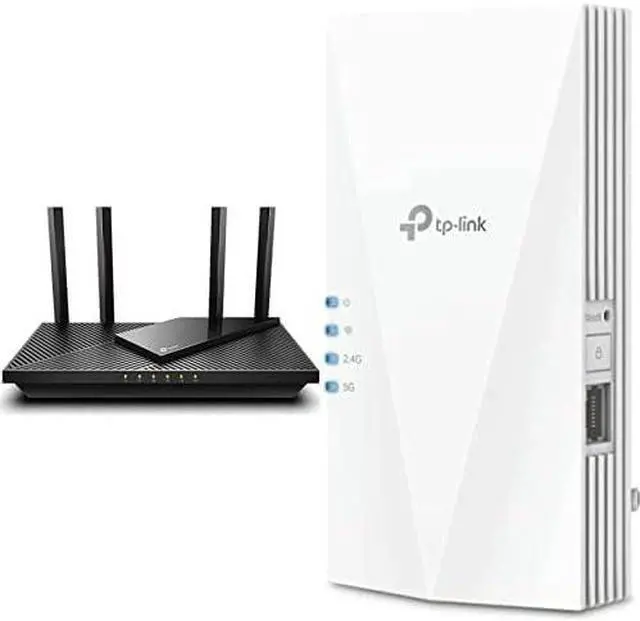 Main image of TP-Link OneMesh WiFi 6 Router AX1800 Smart WiFi Router (Archer AX21) Dual Band Gigabit Router + TP-Link AX1500 WiFi Extender Internet Booster(RE500X), OneMesh WiFi 6 Range Extender