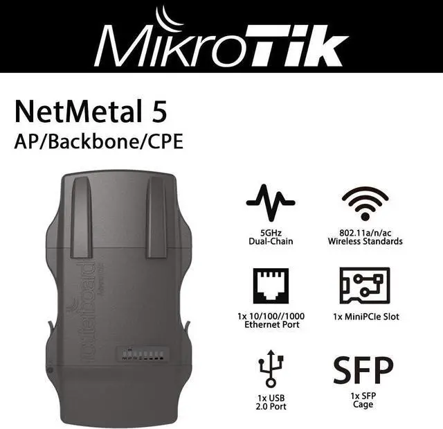 Alt view image 2 of 7 - Mikrotik RouterBOARD NetMetal 5 802.11ac wireless (RB922UAGS-5HPacD-NM-US)