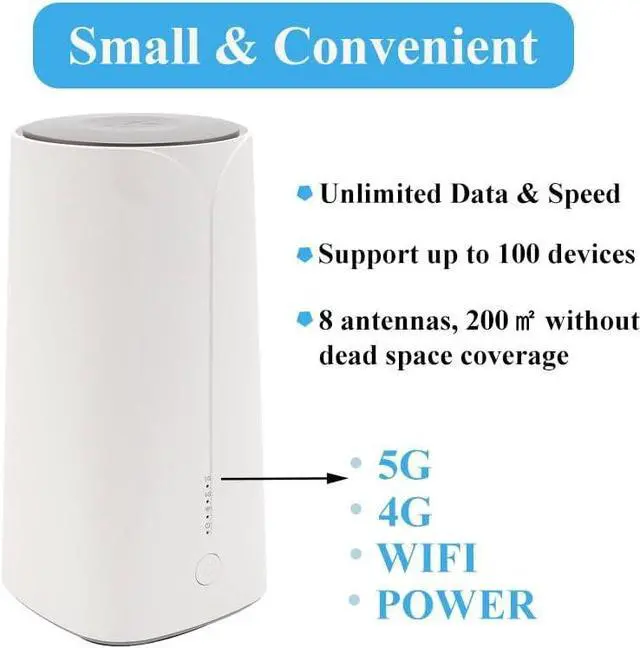 Alt view image 5 of 6 - UOTEK 5G CPE Router with SIM Card Slot, NSA SA WiFi 6 AX3000 5G Cellular Dual Band Modem for Home Office Indoor Wireless Internet Router