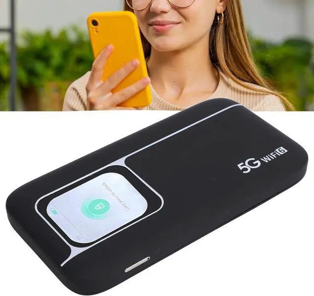 Alt view image 4 of 7 - 5G Travel Router, 5G WiFi6 Mobile Hotspot Router, 5G Cellular Network Nano SIM Card Slot, Portable Hotspot Device with 2.01 Inch Screen
