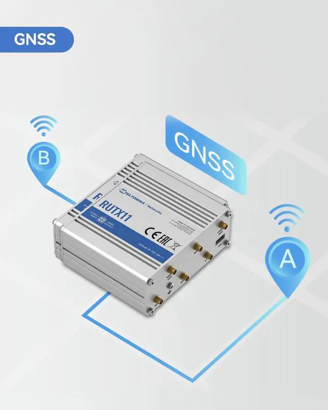 Alt view image 5 of 7 - Teltonika RUTX11100400 Model RUTX11 Industrial Cellular Router; 4G LTE CAT 6; Dual SIM; WI-FI and BT; Compatible with All US Operators