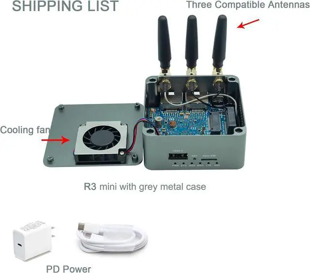 Alt view image 2 of 7 - youyeetoo Banana pi R3 Mini Travel Router Board WiFi 6 OpenWRT MediaTek MT7986A 2G DDR RAM 8G eMMC Flash 2X 2.5GbE Port Onboard (Wireless Network for Streaming Media, Games and Other Applications)
