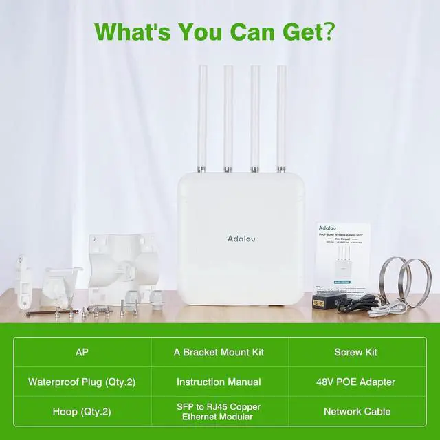 Alt view image 6 of 7 - WiFi 6 Outdoor Access Point, Dual Band 5378 Mbps Wireless Outdoor AP 500M Long Range WiFi | | Up to 128 Devices | IP67 Waterproof, Supports Mesh Extender/AP for Farm, Courtyard, Park, Campsite