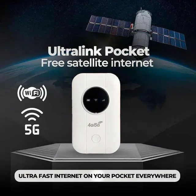 Alt view image 3 of 7 - 2025 New Ultralink Pocket Router, Ultralink Pocket [Free Internet in Your Pocket], Ultra Link Free WiFi Router Unlimited Satellite Internet, Wireless High Speed Smart Pocket Router for Anywhere (2PC)
