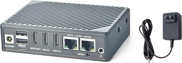 Main image of NanoPC-T6 LTS Mini Computer WiFi Router, Office Home Smart IoT Gateway, Rockchip RK3588 CPU 6Tops NPU, with 2X PCle 2.5G Ethernet Port for AI edge computing, Support M.2 NVMe SSD Module (4+32GB)