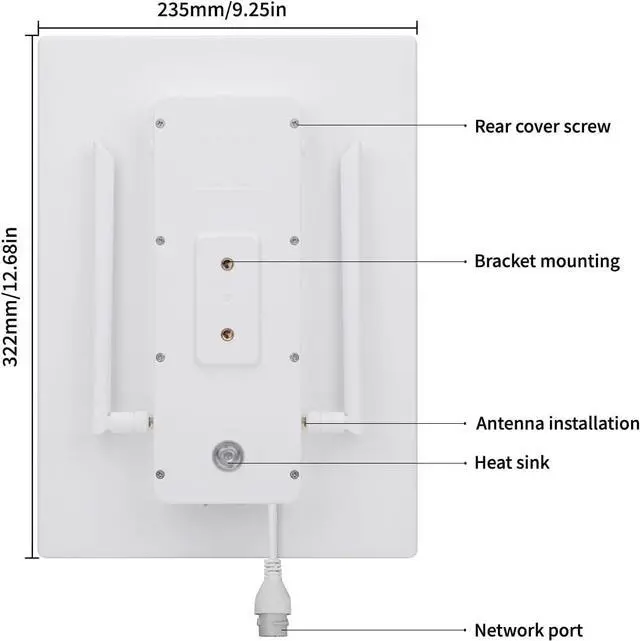 Alt view image 5 of 7 - WiFi Solar Panel Router Repeater,15W 25000mAh Solar Panel Powerd 300Mbps 492ft Coverage WiFi Range Extender WLAN Repeater Wireless Amplifier IP66 Solar Router Signal Booster E3