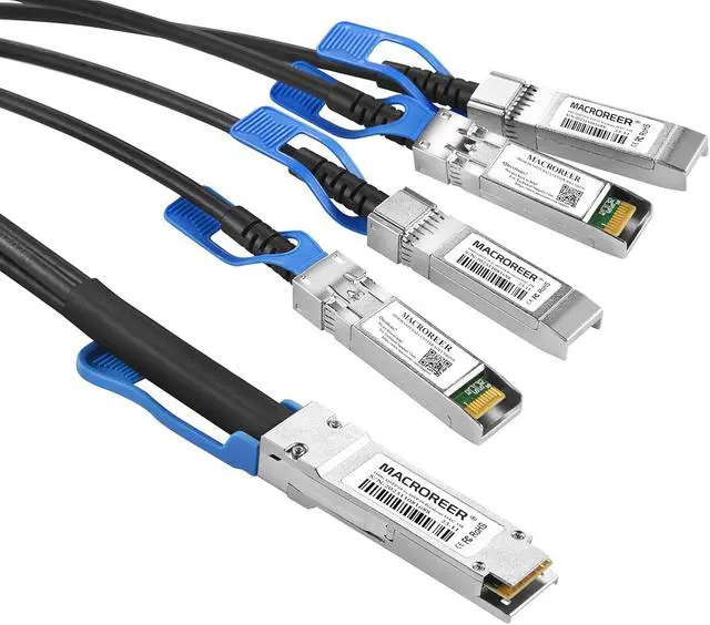 Main image of 100GbE QSFP28 to 4X 25GbE SFP28 Breakout DAC Passive Direct Attach Copper ETH Hybrid Twinax Splitter Cable for Mellanox MCP7F00-A003, SFF-8402 SFP28 and SFF-8665 QSFP28, 3-Meter (10ft)