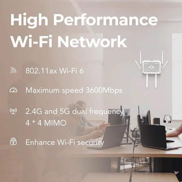 Alt view image 6 of 7 - InHand Networks 5G NR FWA02 Cellular Cloud-Managed Router,Fast Wi-Fi 6, Multi-WAN, Detachable Antennas,Dual SIM,Built-in VPN, Data encryption, Secure Internet, Support T-Mobile