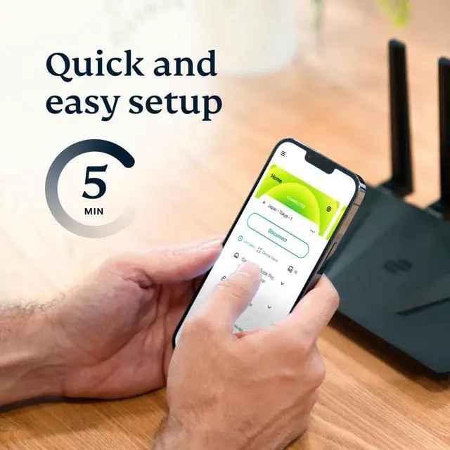 Alt view image 7 of 7 - Wi-Fi 6 VPN Router for Home | Protect Unlimited Devices | Free 30-Day ExpressVPN Trial | International Version