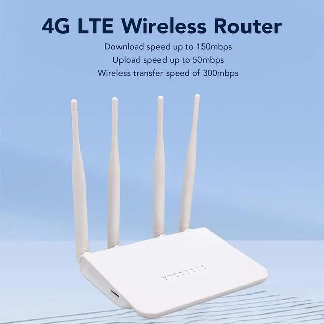 Alt view image 2 of 7 - CPE210T CPE 4G LTE Wire Less Router, 300mbps Unlocked Mobile Wi Fi Hotspot Router with SIM Card Slot, Up to 32 Devices, for Home Office Hotel RV (US Plug)