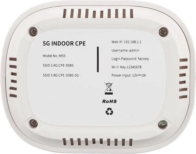 Alt view image 6 of 7 - 5G Wire Less Internet Router, Support 64 Users, Full Band Gigabit 2.4G Plus 5.8G CPE Dual Band WiFi6 Router for Home and Office (US Plug 100240V)