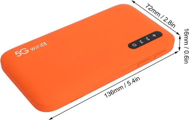 Alt view image 4 of 7 - 5G Mobile Hotspot, Mobile Hotspot Router with SIM Card Slot WiFi6 High Speed Support 16 Devices Portable Router Type C Charging for Home Travel Office