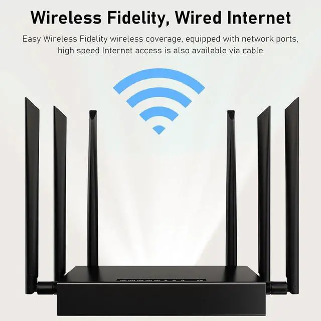 Alt view image 4 of 7 - 4G Router with 6 Antennae, Industrial Grade Iron Case Hotspot Router with SIM Card Slot, High Speed Internet Experience, Multi Device Sharing (US Plug)