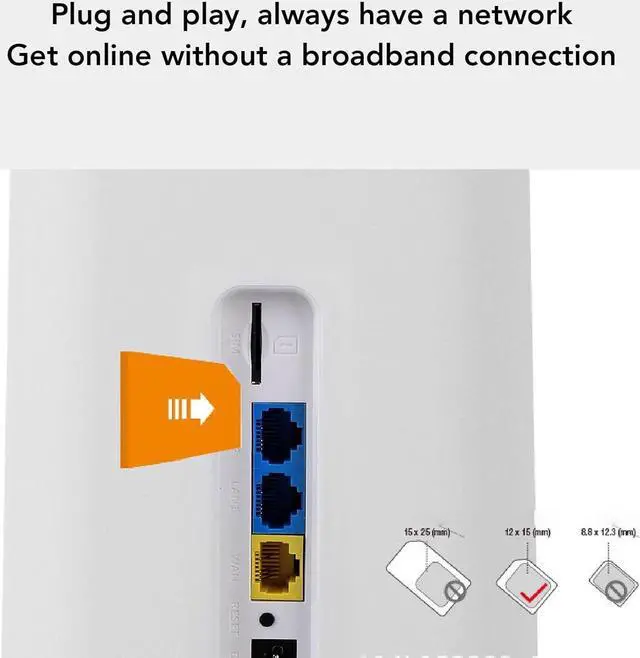 Alt view image 6 of 7 - 4G LTE Wi Fi Mobile Hotspot, Unlocked WL Router with SIM Card Slot, 300Mbps Transmission, Sharing Up to 32 Devices, WL Internet Router Global Version CPF101 5 CPE (US Plug 100