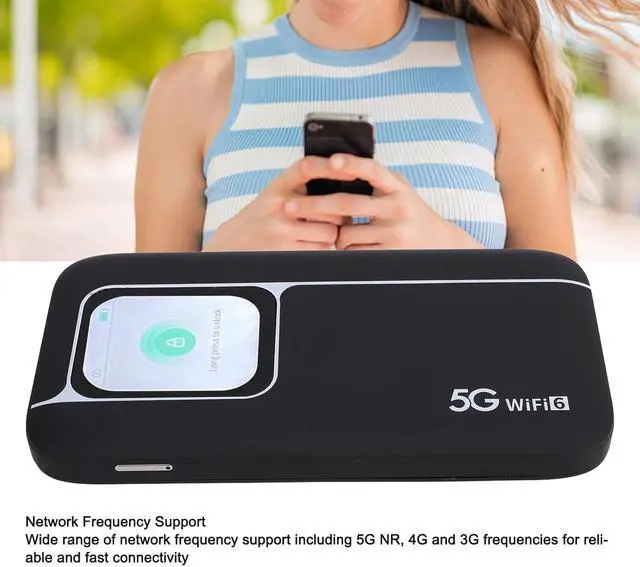 Alt view image 2 of 7 - Portable Hotspot, High Performance 16 Device Connections 5G Mobile Hotspot Stable Connection High Speed with 2.01inch Touch Screen for Laptops