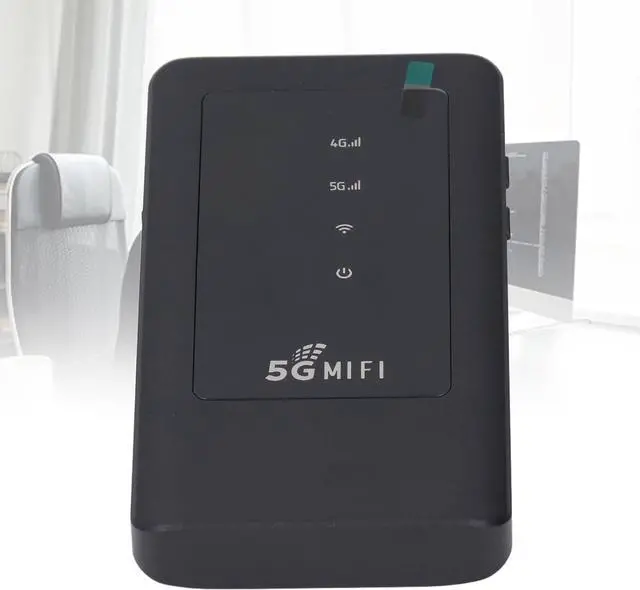 Alt view image 6 of 7 - Portable WiFi Hotspot, 5G WiFi6 2.77Gbps Mobile Router with Nano SIM Card Slot, for Travel Supports 16 Devices USB C Power, Black