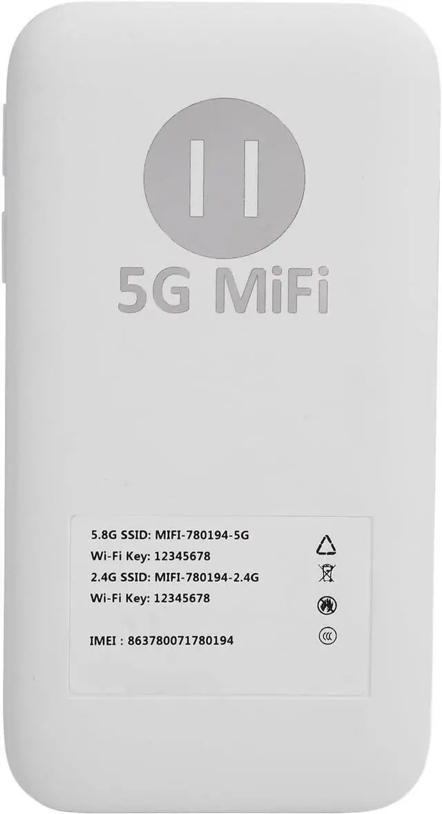 Alt view image 4 of 7 - 5G Mobile Hotspot, Travel Mobile Hotspot Router with SIM Card Slot Wire Less Fidelity 6 High Speed Support 16 Devices Portable Hotspot 6100mAh for Phone Tablet