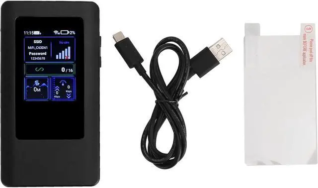 Alt view image 7 of 7 - 5G Mobile Hotspot, Support 16 Devices 4G LTE USB Portable Router, Up to 2.5Gbps Pocket Mobile Hotspot with SIM Card Slot, for Laptop Phone PC