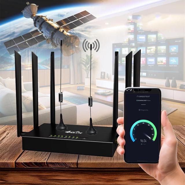 Ultra Link Free WiFi Router Unlimited Satellite Internet, Ultralink Free WiFi Router, with 6 Omnidirectional Antennas, Plug and Play Ultra Link Free WiFi Router Unlimited Satellite Internet, Ultralink Free WiFi Router, with 6 Omnidirectional Antennas, Plug and Play