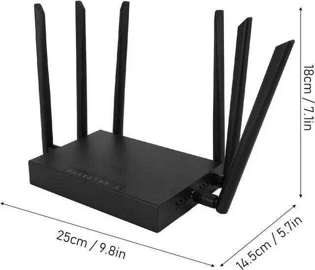 Alt view image 6 of 7 - 4G Router with 6 Antennae, Industrial Grade Iron Case Hotspot Router with SIM Card Slot, High Speed Internet Experience, Multi Device Sharing (US Plug)