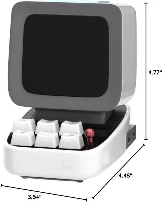 Alt view image 7 of 7 - Divoom Ditoo Pixel Art Gaming Portable Bluetooth Speaker with App Controlled 16X16 LED Front Panel, Also a Smart Alarm (White)